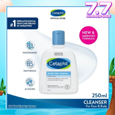 CETAPHIL Gentle Skin Cleanser Hydrating Face & Body Wash (For All Skin Types, Sensitive Skin) 250ml