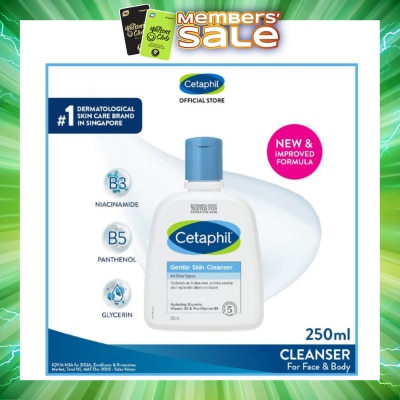 CETAPHIL - Gentle Skin Cleanser Hydrating Face & Body Wash (For All Skin Types, Sensitive Skin) 250ml