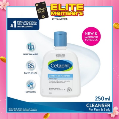 CETAPHIL Gentle Skin Cleanser Hydrating Face & Body Wash (For All Skin Types, Sensitive Skin) 250ml