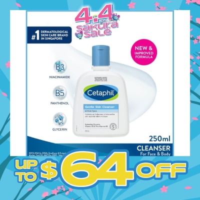 CETAPHIL - Gentle Skin Cleanser Hydrating Face & Body Wash (For All Skin Types, Sensitive Skin) 250ml