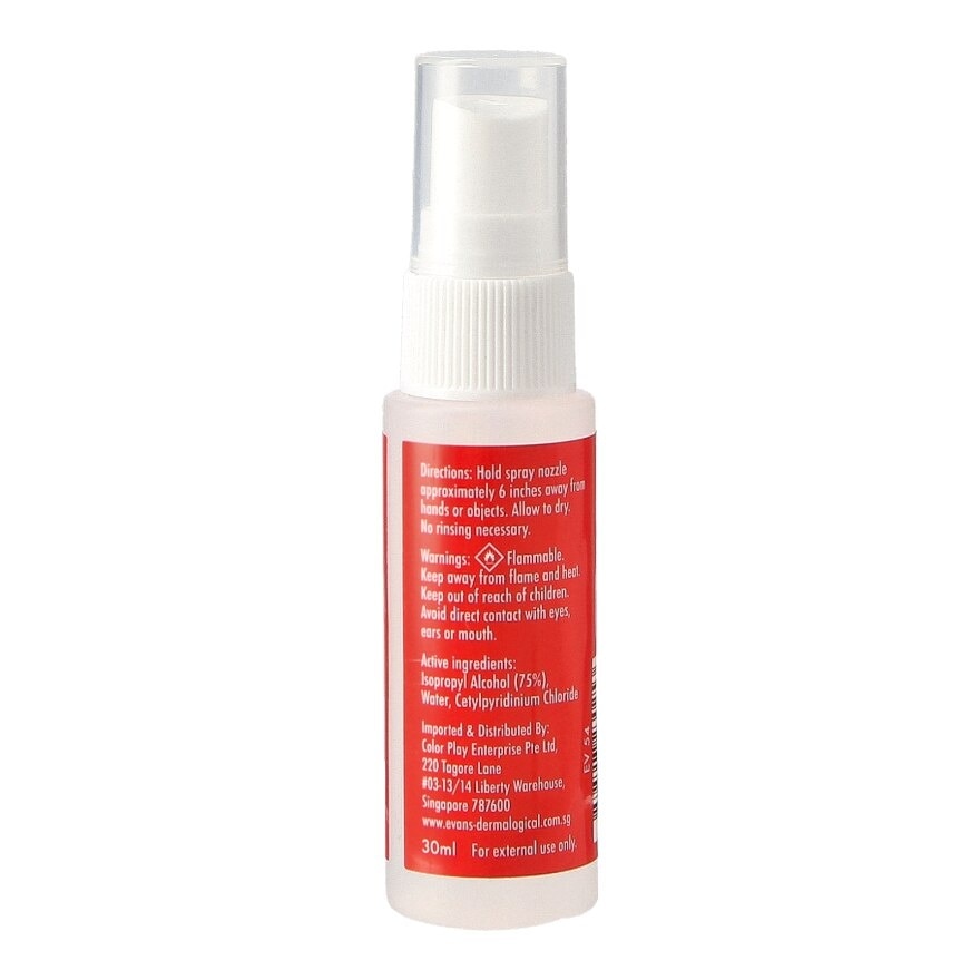 Dermalogical Personal Sanitizing Spray Kills 99.9% Germs 30ml