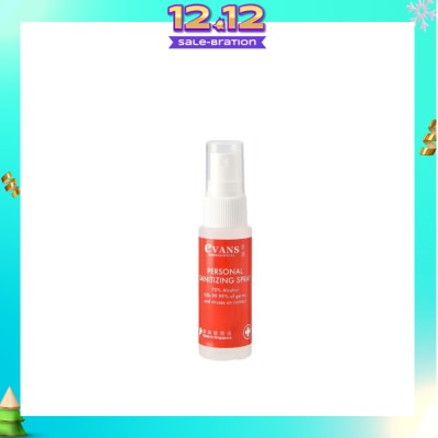 EVANS Dermalogical Personal Sanitizing Spray Kills 99.9% Germs 30ml
