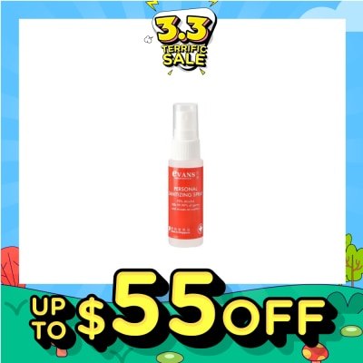 EVANS Dermalogical Personal Sanitizing Spray Kills 99.9% Germs 30ml