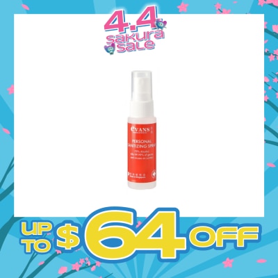 EVANS - Dermalogical Personal Sanitizing Spray Kills 99.9% Germs 30ml