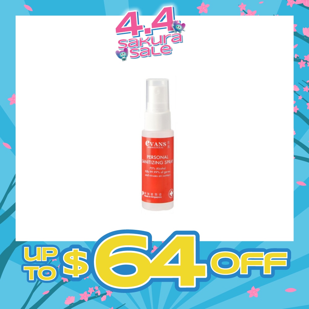 Dermalogical Personal Sanitizing Spray Kills 99.9% Germs 30ml