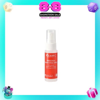 EVANS - Dermalogical Personal Sanitizing Spray Kills 99.9% Germs 30ml