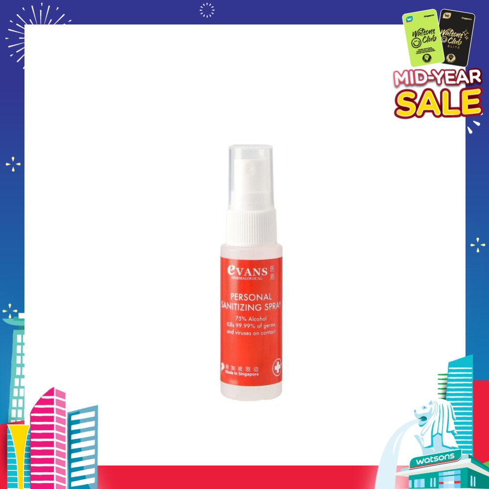 Dermalogical Personal Sanitizing Spray Kills 99.9% Germs 30ml