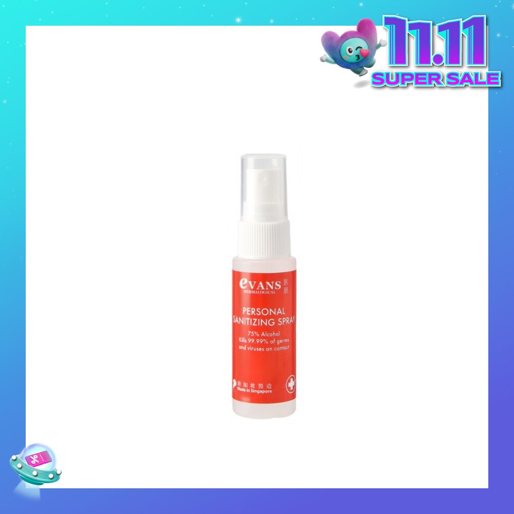 Dermalogical Personal Sanitizing Spray Kills 99.9% Germs 30ml