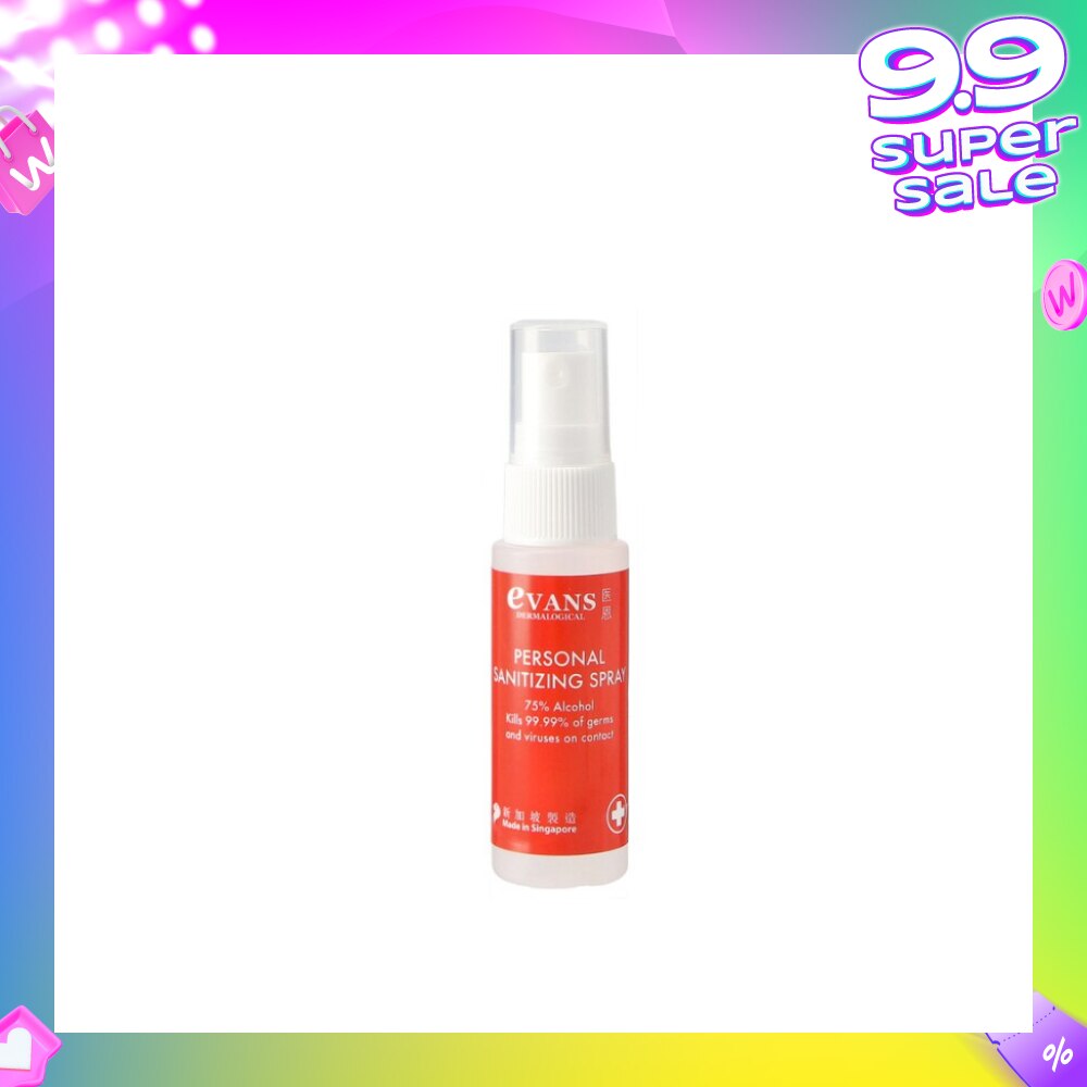 Dermalogical Personal Sanitizing Spray Kills 99.9% Germs 30ml