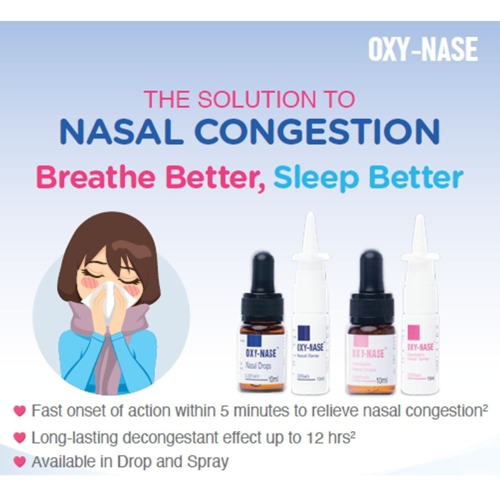 OXY NASE Spray 0.05% (Adult Nasal Spray) 15ml