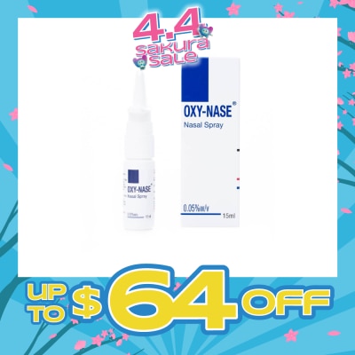 OXYNASE - OXY NASE Spray 0.05% (Adult Nasal Spray) 15ml
