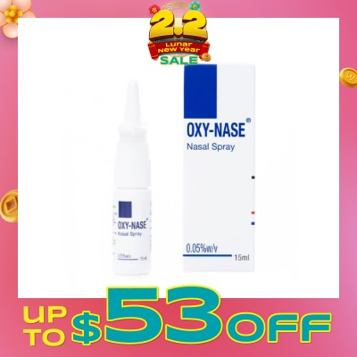 OXYNASE OXY NASE Spray 0.05% (Adult Nasal Spray) 15ml
