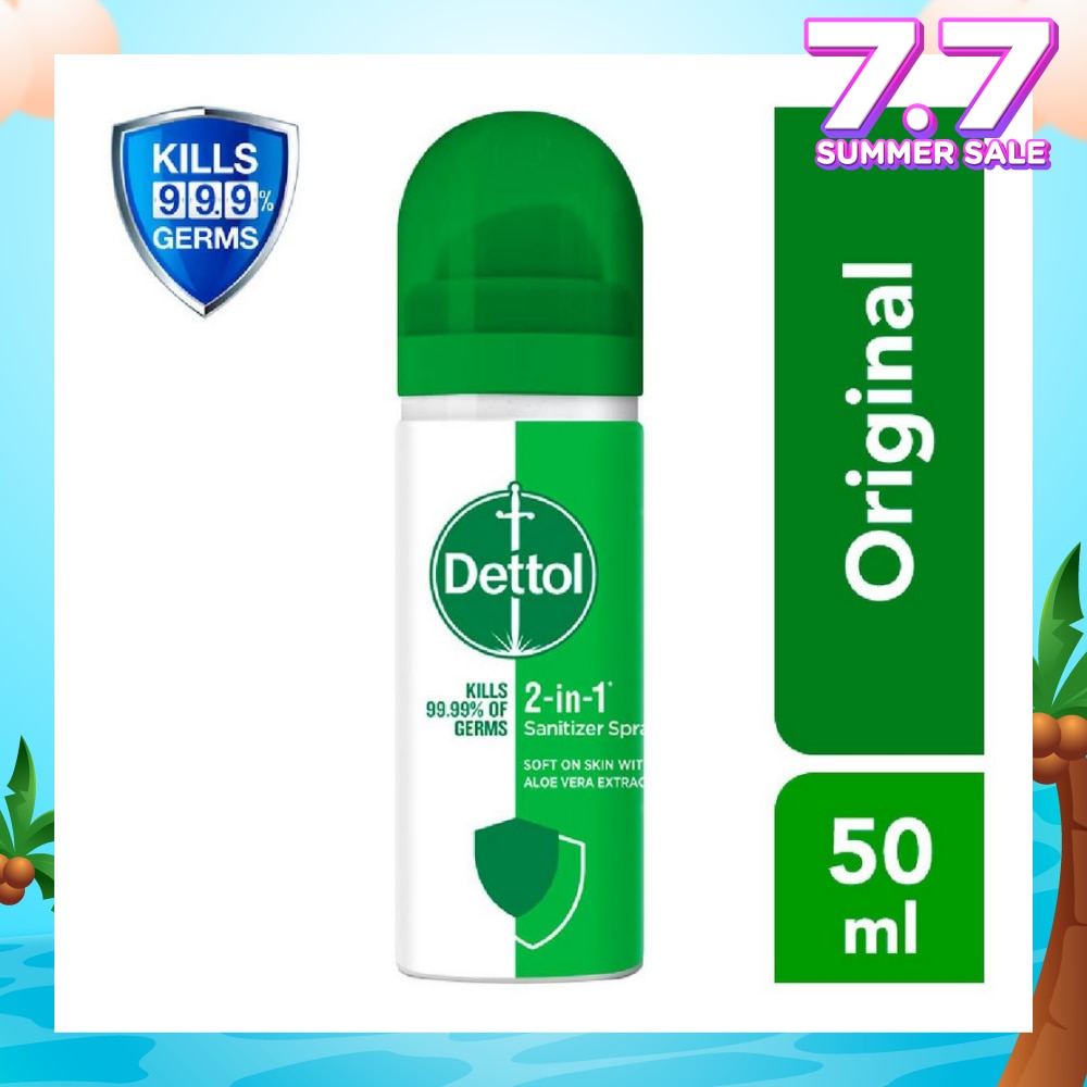 Instant Hand Sanitizer 2-in-1 Spray 50ml (Equally protects both hands and surfaces)