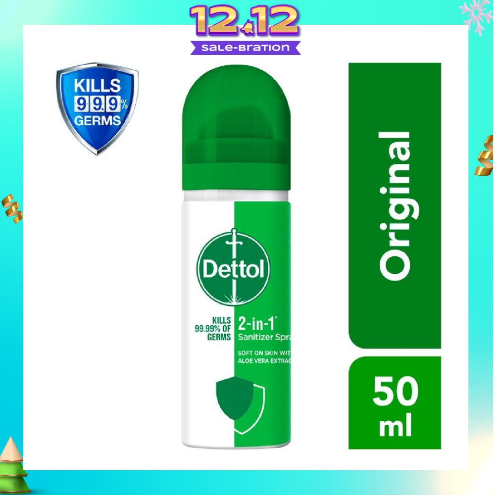 Instant Hand Sanitizer 2-in-1 Spray 50ml (Equally protects both hands and surfaces)