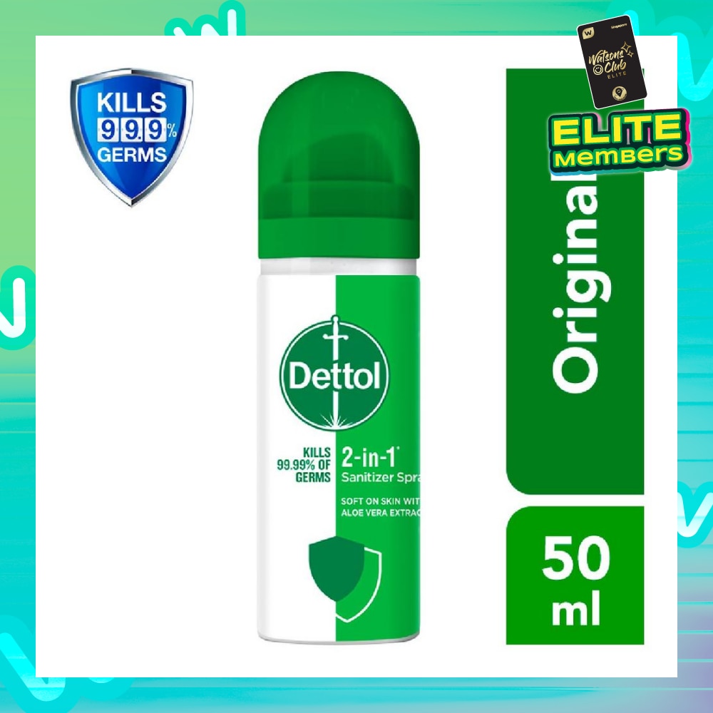 Instant Hand Sanitizer 2-in-1 Spray 50ml (Equally protects both hands and surfaces)