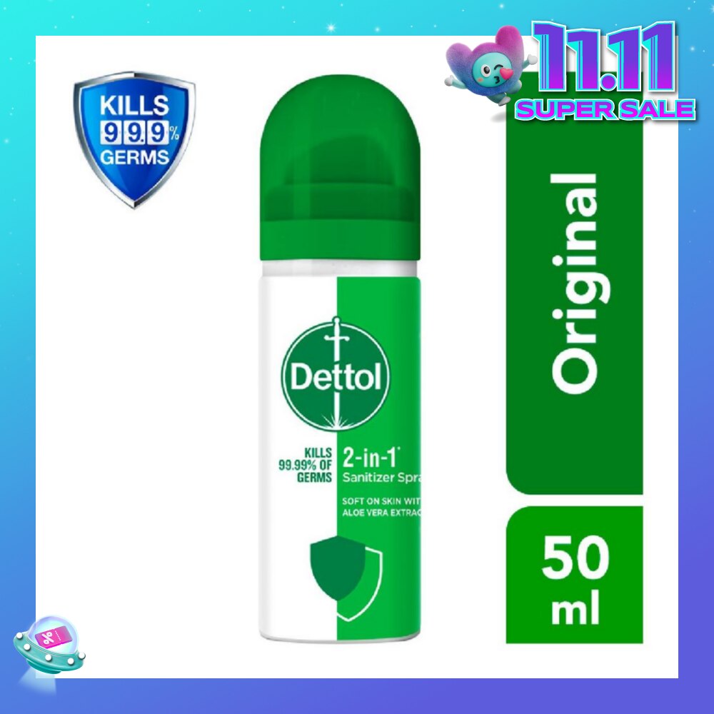 Instant Hand Sanitizer 2-in-1 Spray 50ml (Equally protects both hands and surfaces)