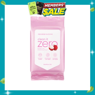 BANILA CO Clean It Zero Lychee Vita Cleansing Tissue (Hypoallergenic Cleansing Makeup Wipes) 30s image