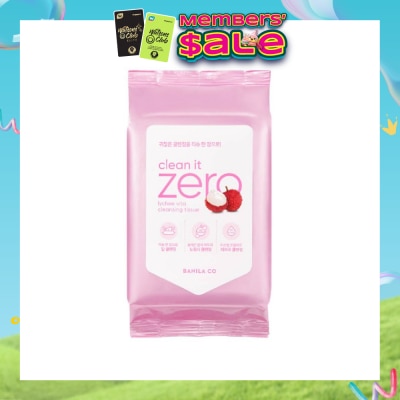 BANILA CO - Clean It Zero Lychee Vita Cleansing Tissue (Hypoallergenic Cleansing Makeup Wipes) 30s