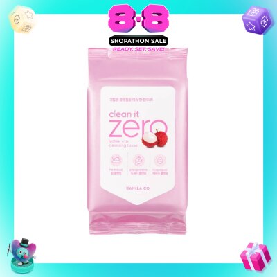 BANILA CO - Clean It Zero Lychee Vita Cleansing Tissue (Hypoallergenic Cleansing Makeup Wipes) 30s