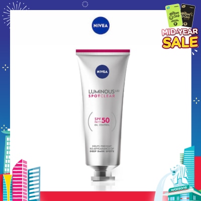 NIVEA Luminous630 Spotclear Spot Protect SPF50 PA+++ (Brightens & Moisturizes Skin + Prevent Re-Appearance Of Deep Dark Spots) 40ml