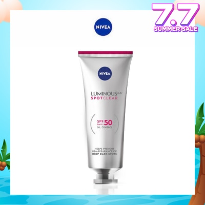 NIVEA Luminous630 Spotclear Spot Protect SPF50 PA+++ (Brightens & Moisturizes Skin + Prevent Re-Appearance Of Deep Dark Spots) 40ml