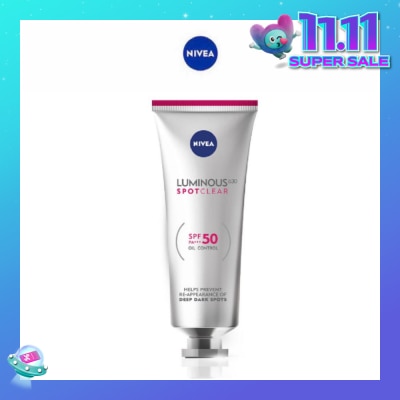 NIVEA Luminous630 Spotclear Spot Protect SPF50 PA+++ (Brightens & Moisturizes Skin + Prevent Re-Appearance Of Deep Dark Spots) 40ml