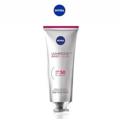 NIVEA Luminous630 Spotclear Spot Protect SPF50 PA+++ (Brightens & Moisturizes Skin + Prevent Re-Appearance Of Deep Dark Spots) 40ml