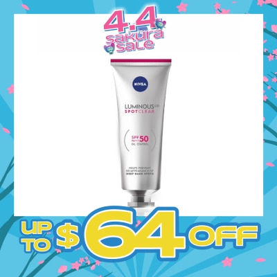 NIVEA - Luminous630 Spotclear Spot Protect SPF50 PA+++ (Brightens & Moisturizes Skin + Prevent Re-Appearance Of Deep Dark Spots) 40ml