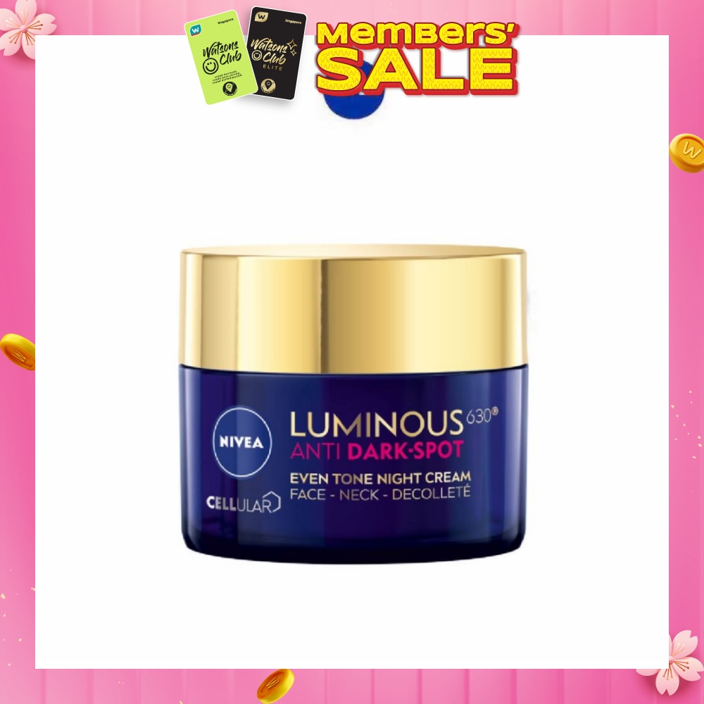 Luminous630 Antidark-Spot Even Tone Night Cream (Reduce Dark Spots + Regenerates & Strengthen Skin) 50ml