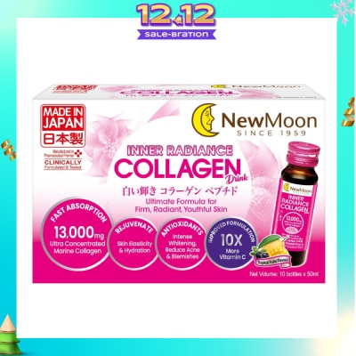 NEW MOON Inner Radiance Collagen Drink 13,000mg Bottle 50ml x 10s