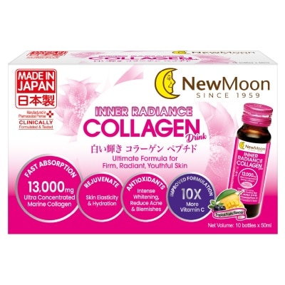 NEW MOON Inner Radiance Collagen Drink 13,000mg 50ml x 10