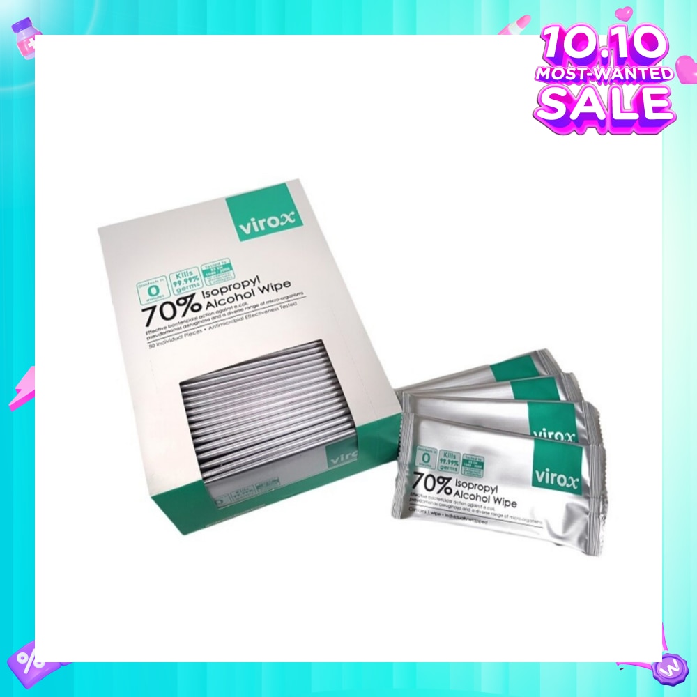 Alcohol 70% Individual Wipes (Virox) 50's