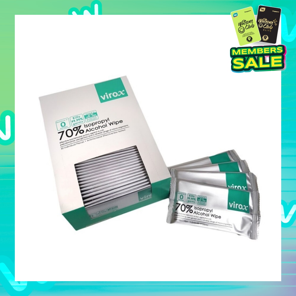 Alcohol 70% Individual Wipes (Virox) 50's