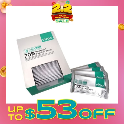 VIROX Alcohol 70% Individual Wipes (Virox) 50's