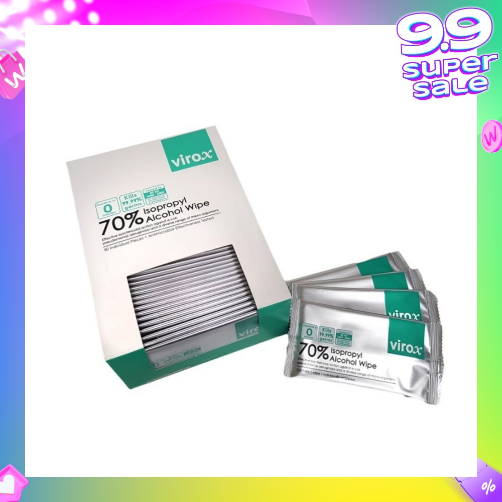 Alcohol 70% Individual Wipes (Virox) 50's