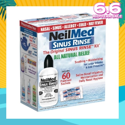 NEILMED Original Sinus Rinse Kitset consists Squeeze Bottle 1s + Sachet 60s