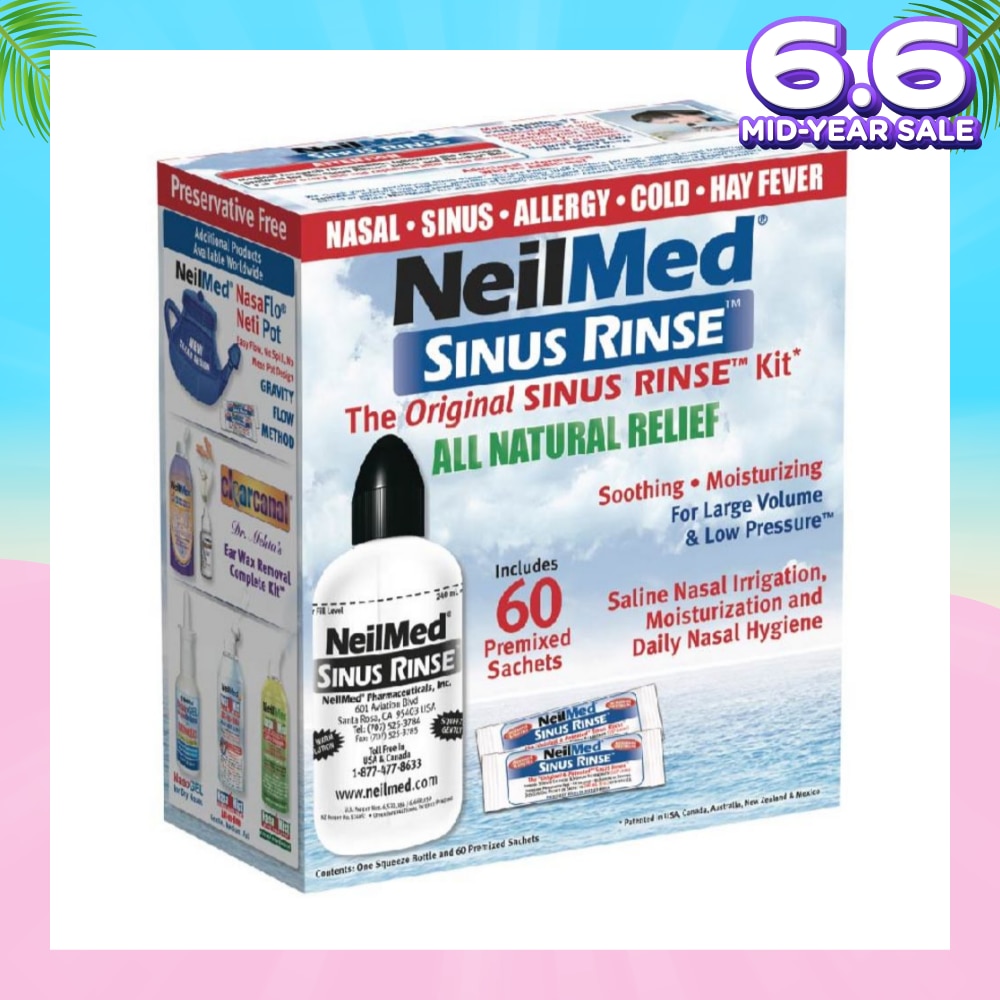 Original Sinus Rinse Kitset consists Squeeze Bottle 1s + Sachet 60s