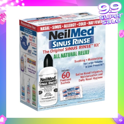 NEILMED Original Sinus Rinse Kitset consists Squeeze Bottle 1s + Sachet 60s