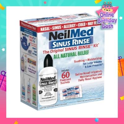 NEILMED Original Sinus Rinse Kitset consists Squeeze Bottle 1s + Sachet 60s