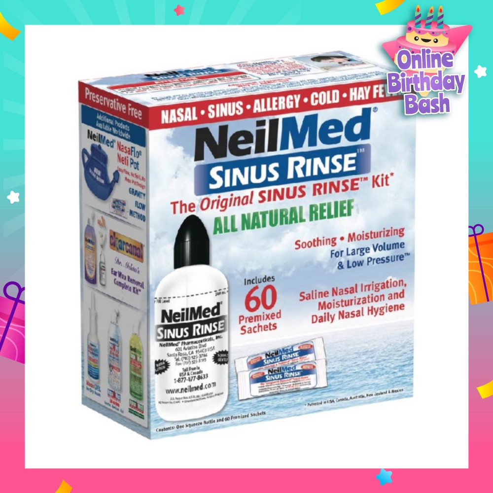 Original Sinus Rinse Kitset consists Squeeze Bottle 1s + Sachet 60s