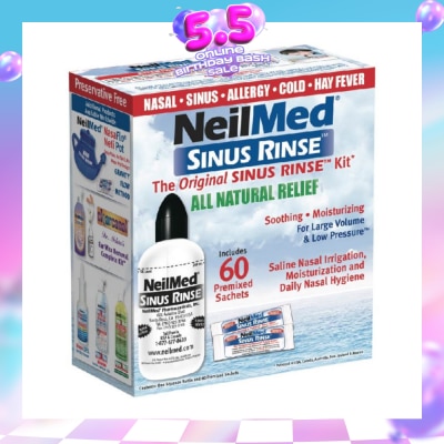 NEILMED - Original Sinus Rinse Kitset consists Squeeze Bottle 1s + Sachet 60s