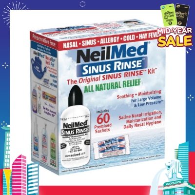 NEILMED Original Sinus Rinse Kitset consists Squeeze Bottle 1s + Sachet 60s