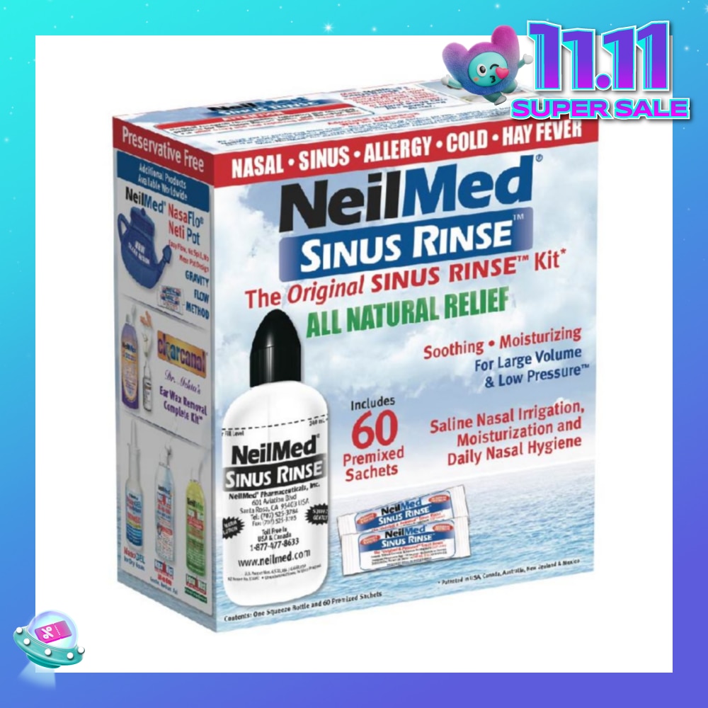 Original Sinus Rinse Kitset consists Squeeze Bottle 1s + Sachet 60s