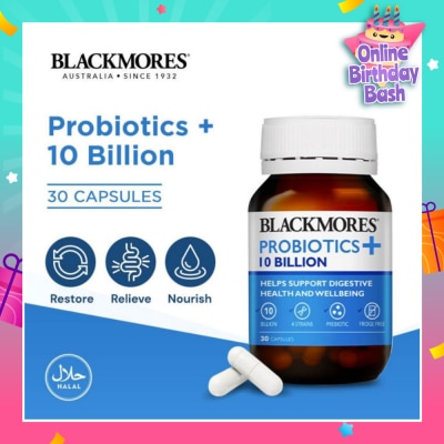 BLACKMORES Blackmores Probiotics+ 10 Billion (Support Digestive Health and Well Being) 30s
