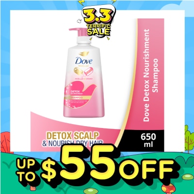 DOVE Dove Detox Nourishment Shampoo 650ml (For oily scalp and dry hair)