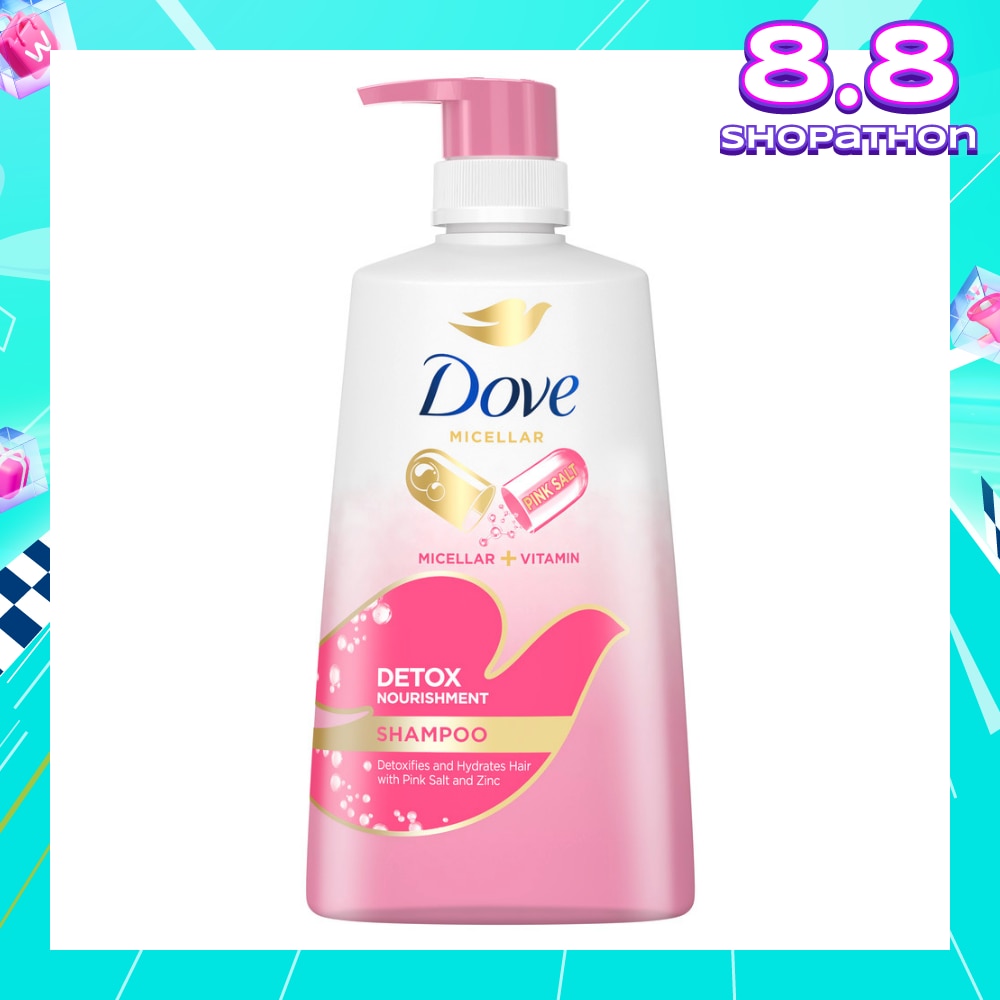 Dove Detox Nourishment Shampoo 650ml (For oily scalp and dry hair)