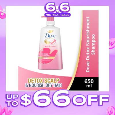DOVE - Detox Nourishment Shampoo 650ml (For oily scalp and dry hair)