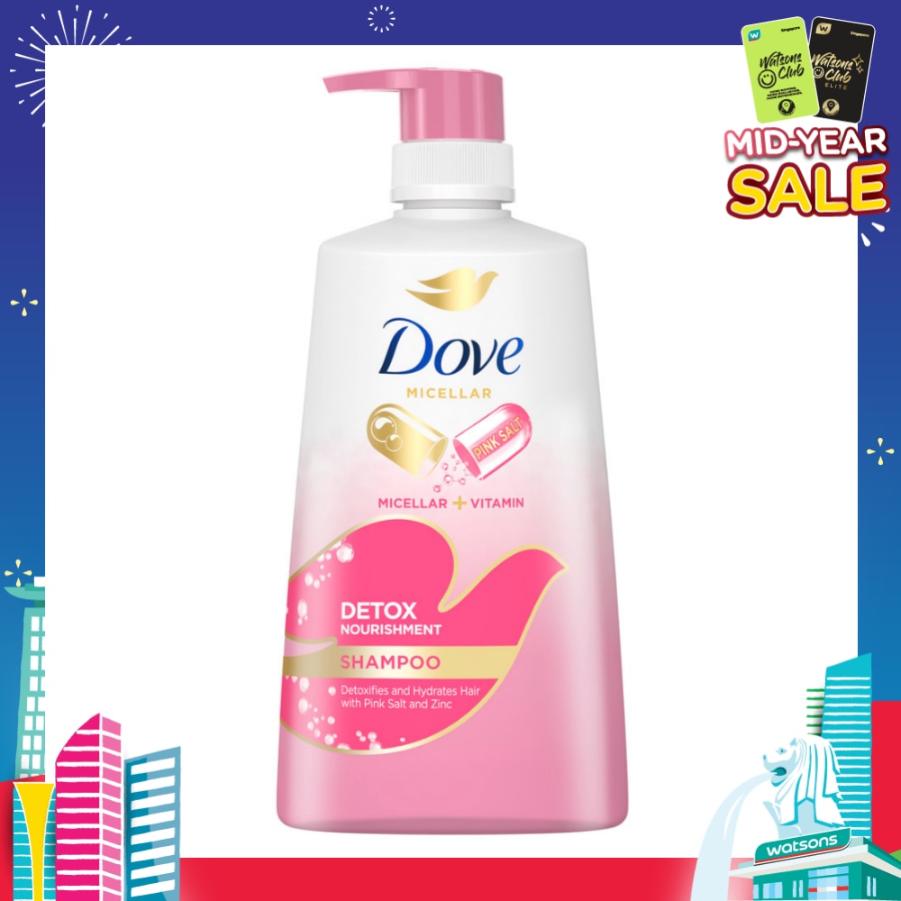 Dove Detox Nourishment Shampoo 680ml (For oily scalp and dry hair)