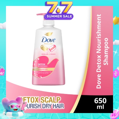 DOVE - Detox Nourishment Shampoo 650ml (For oily scalp and dry hair)