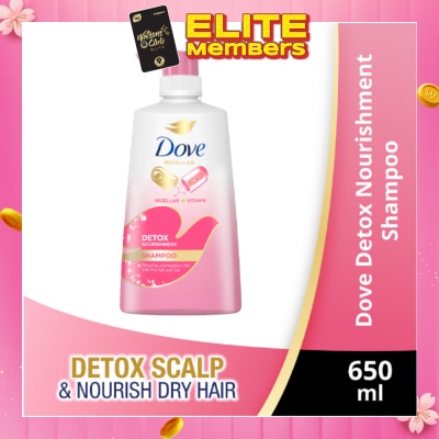 DOVE Dove Detox Nourishment Shampoo 650ml (For oily scalp and dry hair)